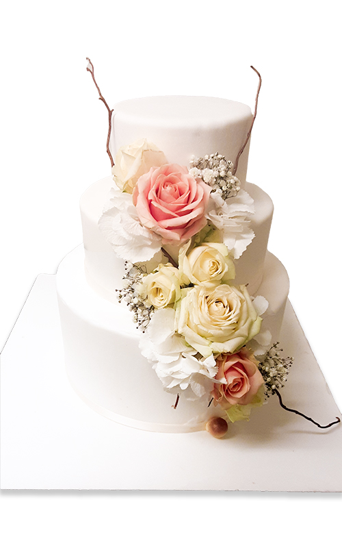 Cake topper floral personnalisé - Atelier d'Aubin