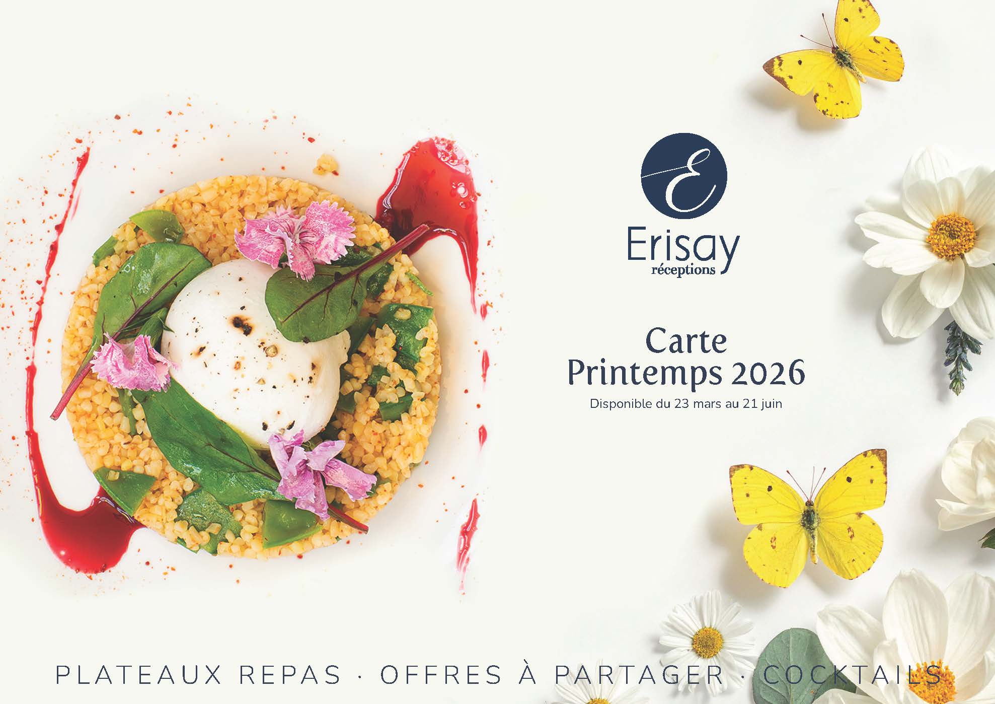 COUVERTURE_ERISAY-brochure-Plateaux-Repas-Printemps-2026 Plateaux Repas traiteur ERISAY